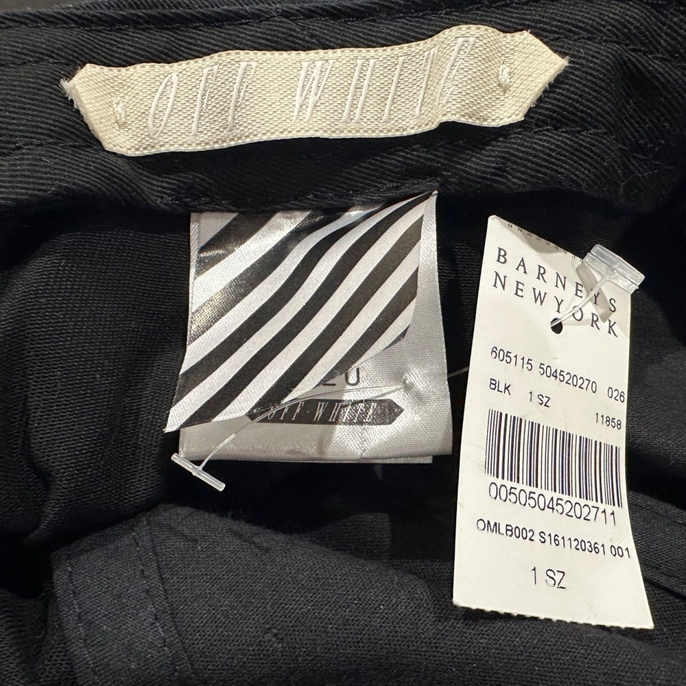 NWT Off-White Diag Baseball Cap 100% Cotton